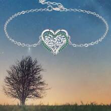 Heart-Shaped Tree Of Life Bracelet Adjustable Sterling Silver Women's Bracelet Mother's Day Gifts Suitable For Everyday Clothing - Tree Of Life Bracelet - View 3