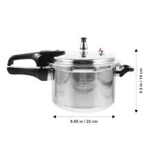 4L Stainless Steel Pressure Cooker,Pressure Cooker Gas Stove Cooking Pot Tall Pot Kitchen Pressure Pot Pressure Pot for Cooking Pressure Pots Home Pressure Pot Aluminum Alloy Gas Stoves 22L Induction Cooker,Compatible with Gas & Induction Cooker - Plateado - Ver 8