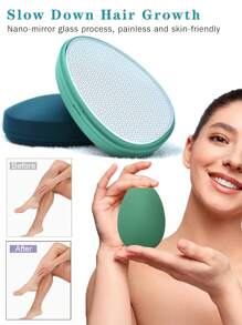 Goma de șters de păr din cristal pentru femei și bărbați, instrument reutilizabil de îndepărtare a părului cu exfoliere magică fără durere, dispozitiv de șters de păr magic pentru spate brațe picioare