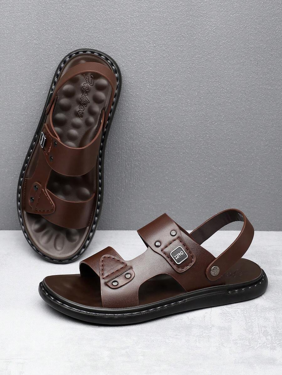 Men's Sandals Beach Shoes 2025 New Model Slip-Resistant, Dual-Use, Driving & Outdoor Wear Father Sandals - Brown - View 1