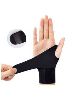 手腕扭伤肌腱套支撑护具男女夏季薄款运动健身网球羽毛球篮球护腕 - 黑色 - 查看 5