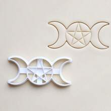 2 Stücke Spiral-Göttin und Dreifach-Gottesplätzchen-Schneide, Neopagan Stern Mond Göttin Keltisch, Wikanischer Pagan Göttin Keksform