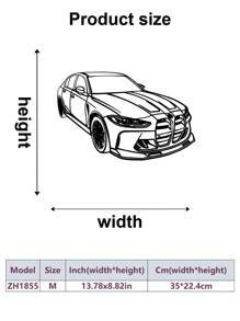 1pc Metal Car Wall Art, Creative Wall Decor, Room Decoration, Unique Modern Home Decor, Metal Wall Hanging, Gift For Car Enthusiasts, Birthday Gift, Father's Day Gift