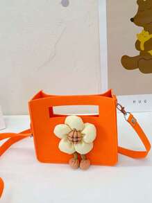 1PC Flower Crossbody Bag, Shoulder Candy Color, Three-Dimensional Flowers, Cute Casual Style, Large Capacity To Meet Basic Storage Needs, Personalized Design, Comfortable Straps, Suitable For Daily Outings, Shopping, Travel, Taking Pictures, Showing Personalized, Fashionable And Versatile, Gifts Children, Birthday - Flower Crossbody Bag - View 7