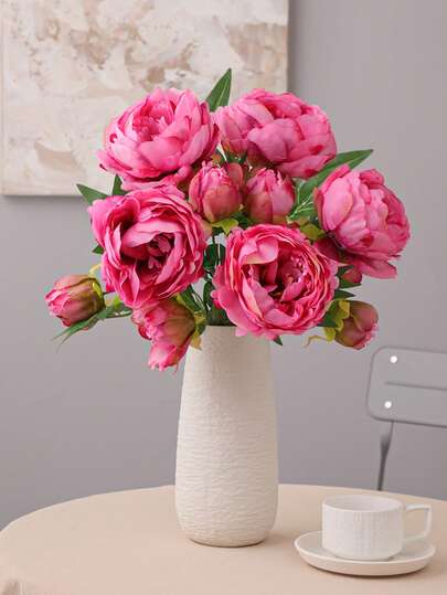 1 chậu hoa giả, 2 bông mẫu đơn, cao 53 cm (20,9 inch), có ba màu: hồng nhạt, hồng đậm, màu mơ, quà tặng Ngày của Mẹ, trang trí mùa xuân/hè, quà tặng, cây giả, hoa giả, cây cảnh giả, bàn làm việc, trang trí sân vườn, trang trí phòng, trang trí trường học, ký túc xá, văn phòng, trang trí tiệc tùng, sinh nhật, ngày lễ, lối vào nhà, khách sạn, phòng ăn, phòng khách, phòng ngủ, tiệc cưới, nhà bếp, trang trí sân vườn.