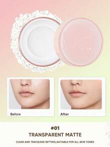 JUDYDOLL SOFT LIGHT BLURRING SETTING POWDER - Orange Bud Soft Hazy Blurring Loose Powder, Oil Control, Long-Lasting, Non-Transferring, Translucent, Suitable For Self-Use, Gifting, Dates, Parties, Makeup For Beginners, Niche Product, Special Surprise, New Arrivals, Different From Others, Gift For Friends, Girlfriend, Wedding Essentials, Wedding Guest, Bachelorette Party, Natural Makeup For School, Sweet Makeup, Blood-Colored Makeup, Date Makeup - White - View 1