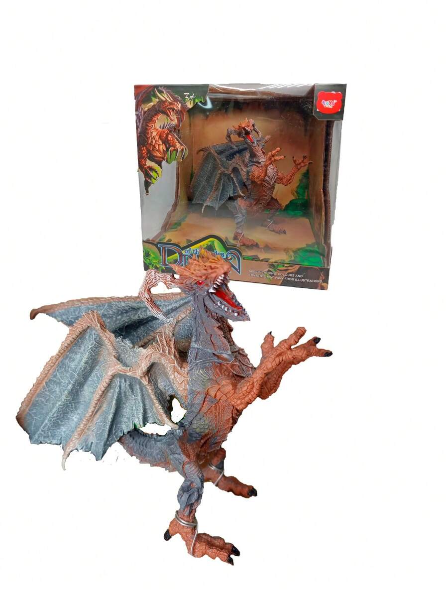 Figura de dragón coleccionable color Naranja Figuras de dragones varios tamaños - Naranja - Ver 1