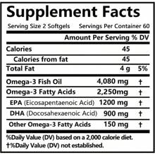 Omega 3 Fish Oil Softgels - Contains EPA & DHA - Supports Brain Health For Men & Women - 120 Capsules - 1 瓶 - 查看 2