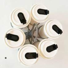 1 件可折叠可旋转便携式派对酒杯/咖啡杯塑料支架，可容纳 6 个杯子，创意饮料托架