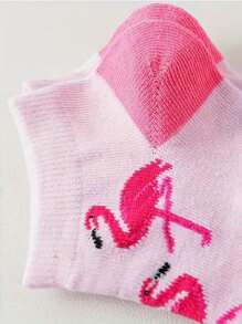 5/10 Pairs Flamingo Cartoon Animal Colorful Socks For Men & Women, Suitable For Daily Wear, Gatherings & Parties - Multicolor - View 5