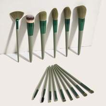 13件套高品质蓝色化妆刷套装，化妆刷套装，化妆刷工具包，化妆刷套装，全套化妆刷套装，化妆刷套装，全套化妆工具套装，化妆刷套装，化妆刷套装，化妆礼盒套装 - 綠色 - 查看 5