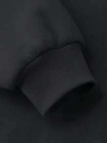 Sudadera con estampado gráfico "Game Over" para niños/adolescentes, sudadera con capucha casual oversize con forro polar, estilo streetwear de ajuste holgado, manga larga cómoda para otoño/invierno