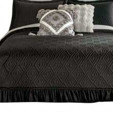 Renueva tu Hogar con las Colchas Neo Lisas: Estilo, Confort y Color para tu Dormitorio - Negro - Ver 2