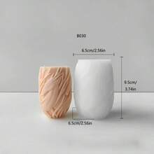 Animal Embossed Cylinder DIY Handmade Fragrance Plaster Multifunctional Silicone Mold - White - View 3