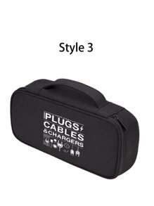 电子配件旅行收纳包，便携式旅行必备小袋，可收纳数据线、硬盘、移动电源（拉链款随机发货） - 黑色 - 查看 14