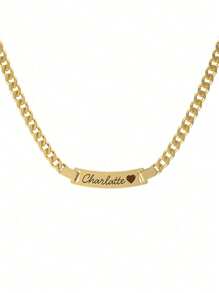 Customized Name Children's Bracelet And Necklace Set, Personalized Engraved Teddy Bear Jewelry For Kids - One Size - View 12