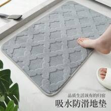 Faux Cashmere Bathroom Bedroom Toilet Door Mat Water Absorbing Anti-Slip Floor Mat For Home