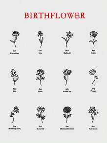 1Pair Personalized Engraved Initial Letter Birthstone Earrings With BirthFlower,Charm Engraved Name Month Birthflower Earrings,Custom Fashion Jewelry Gift For Women,Birthday Gift,Commemorative Gift