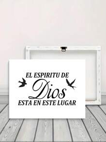 1 Peça Pintura de Lona Espessada, Pôster Cristão Espanhol, Bíblia de Deus, Decoração de Arte de Parede para Quarto, casa e sala, Sem Moldura - Preto e Branco - Visão 17