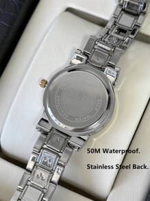 Pablo Raez 1 件女士手表 18K 金夏季配饰珠宝女士手表奢华正装手表不锈钢手链 IPG 金色 IPS 银色表壳优雅全新设计复古石英表 - 均碼 - 查看 11