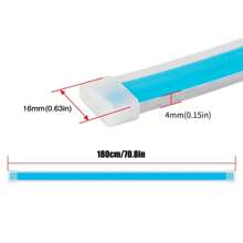 Hood Led Strip,5FT Led Strip Lights For Hood, LED Lights Flexible LED Hood Light Strip Engine Hood Guide Decorative Light Bar, Waterproof Hood Beam Light Strip - 藍色 - 查看 5