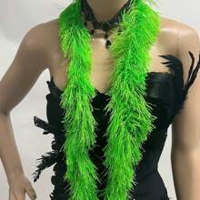 1PC Artificial Feather Artificial Line Ribbon Fire Piece Adult Scarf Ribbon Adult Festival Performance Accessories For Wedding Birthday Tea Party Christmas Hallowmas Costume Decor