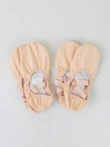 Deux paires de chaussures de ballet roses pour femmes en tissu de canevas, respirantes et confortables