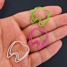 30pcs Or 50pcs Tooth Paper Clips Small Paperclips Bookmarks Planner Clips Metal Office Clips For Document Sorting Organizing Office Stationery Supplies,Back To School,School Supplies