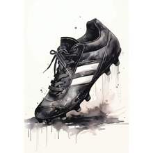 1 tấm áp phích nghệ thuật treo tường Pop Watercolor Graffiti Football Shoes Canvas Painting Modern Art Poster Inspirational Wall Picture Men Boy Living Room Home Decor Canvas, Không khung - Nhiều màu - Xem 22