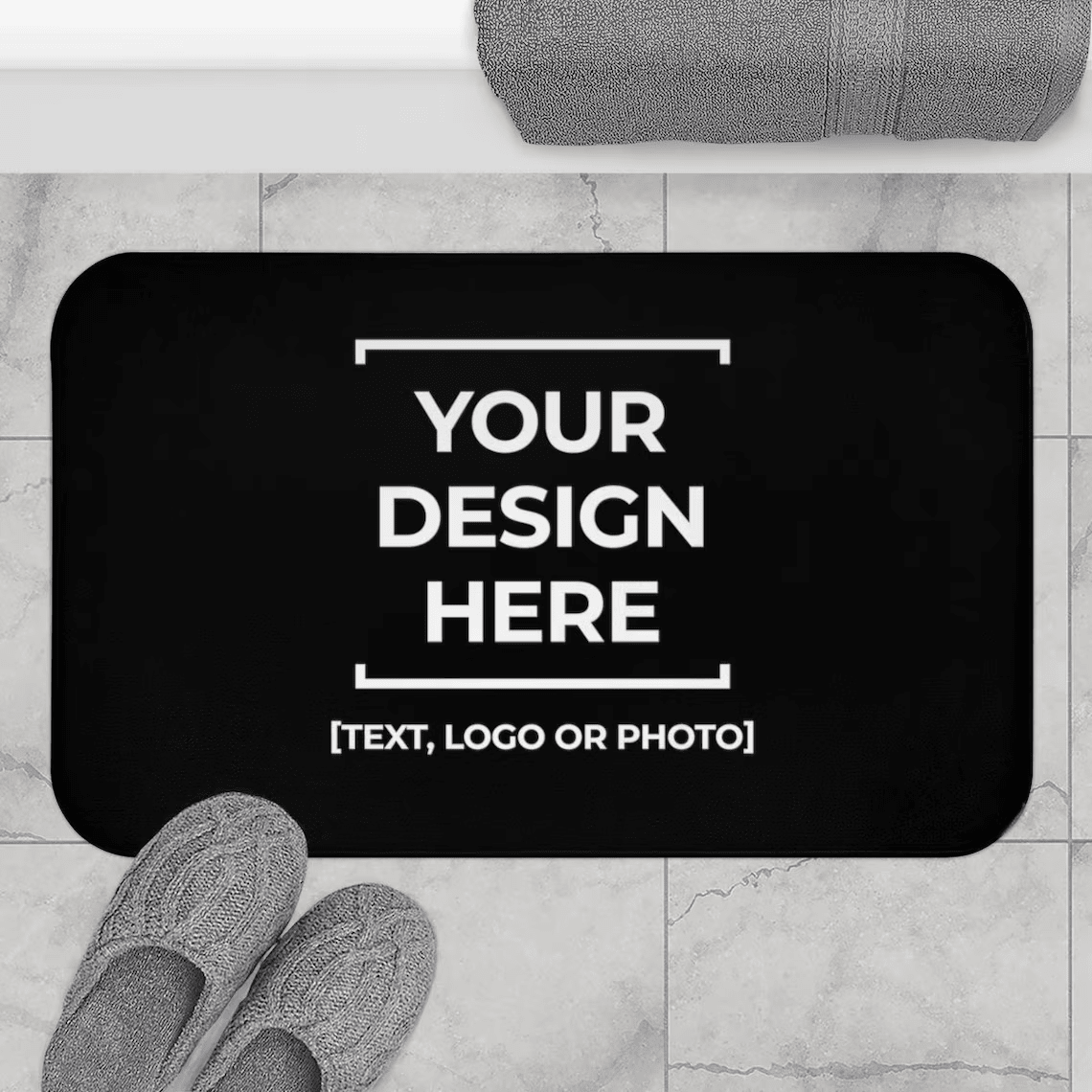Personalized Bath Mat, Custom Photo Bath Mat, Text Bath Mat, Bathroom Decoration, Custom Door Mat, Picture Bath Mat, Name Initials Bat Mat Fall Decor Back To School