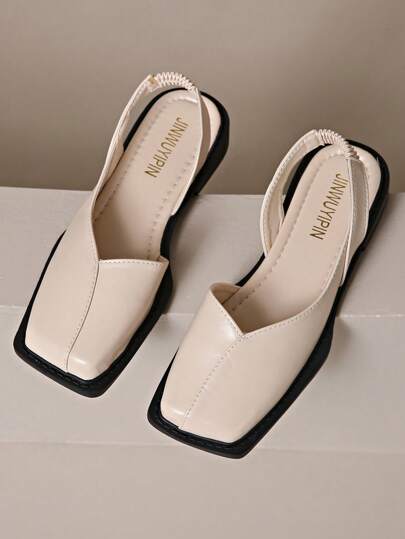 Women Flat With Shoes 2025 Designer Luxury Buckle Fashion Ladies Flats Shoes Slingback Pointed Toe Casual Female Sandals Mules