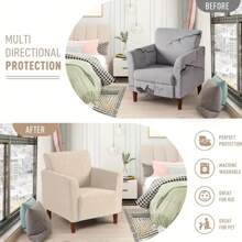 1pc Spicy Strip Pattern Sofa Slipcover, Furniture Dust Cover Suitable For Shabby Small Sofa, Living Room, Bedroom, Study, Office