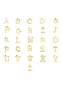 波西米亚风手工米珠项链26字母颈链锁骨链彩色女沙滩不锈钢项链饰品 - 彩色 - 查看 3