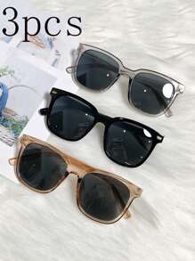 3 Paar/1 Paar modische Retrobrille mit eckigem Rahmen, Sommermode Brillen für Jungen und Mädchen (Geschenkbrillenetui)