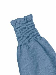 2 pièces Ensemble Casual: Top Cardigan unicolore Col Rond et Pantalon Long à Taille Élastique, Tenue Élégante pour Jardin, Trajet, Travail, Printemps/Été/Automne, Modeste