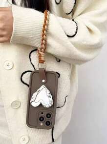 1 件心形镜面气囊手机支架，电镀亮银色创意酷炫风格小众高审美 Ins 风格，便携式补漆工具，舒适的桌面支架，可伸缩推拉手感，背贴+支架二合一，美观实用，自拍和视频首选，贴纸无痕迹或残留，可搭配不同颜色的手机壳，适用于几乎所有手机