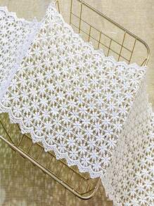 20 cm/1 Stück Baumwollspitze Blumendekoration Stoff, DIY Nähzubehör, Heimtextilienbesatz, Cut Out