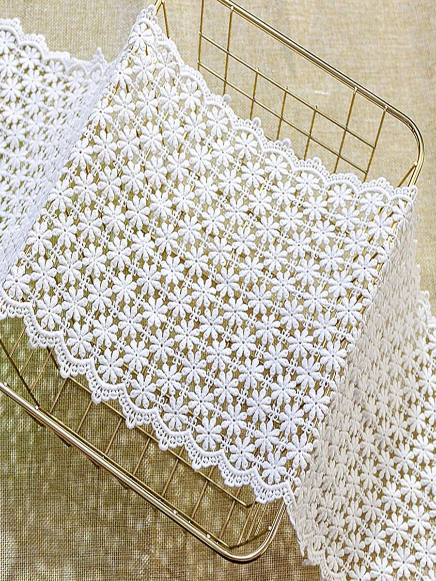 20 cm/1 Stück Baumwollspitze Blumendekoration Stoff, DIY Nähzubehör, Heimtextilienbesatz, Cut Out