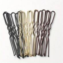 50pcs Simple Metal U-Shaped Hair Clips, Suitable For Women's Hairstyles, Hair Accessories For Women Dancers, Fit All Hair Types