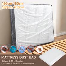 1pc Mattress Protective Cover Bag, 120/150/180/200 X 35cm, 0.08mm Thick PE Transparent, Moisture-Proof, Dust-Proof, Moving And Home Storage