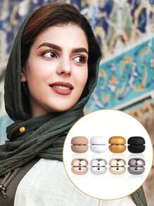 12 pièces Pinces magnétiques pour foulard, épingles magnétiques multi-usages sans crochet pour foulard, fermoirs magnétiques pour foulard, broches pour vêtements et foulards de femme (sans carte papier)