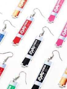 1 Cặp Bông tai thời trang & đáng yêu bằng Acrylic dành cho giáo viên, bút dạ màu, bút bảng trắng, thích hợp để phụ nữ đeo hàng ngày - Đồ dùng dạy học của giáo viên - Xem 7