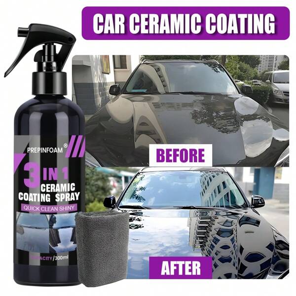 300ML 3 In 1 Car Ceramic Nano Coating Liquid Coatin Nano Crystal Hydrophobic Layer Polishing Paint Coating Agent Car Polish Nanos Coatings