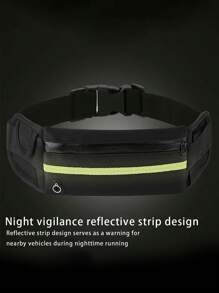 1 Stück Sports Laufhüfttasche, Sports Laufgürtel mit Reißverschluss, hochelastischer Nylon-Hüfttasche, Unifarben, multifunktionale Fitnesszubehör, wasserdicht mit Handyfach für Herren und Damen, Radfahren, Wandern, Outdoor-Aktivitäten