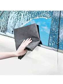 5pcs Magic Cloth Non-Trace Wiping Glass Cloth, Special Waterless Printing Cloth Mirror Cleaning Utensils, Technical Non-Trace Cleaning Cloth - Professional Glass Mirror Cleaning Towel, Waterless Wiping, Gray Microfiber, Home Kitchen, Bathroom Glass, Home Multi-Functional Cleaning Cloth