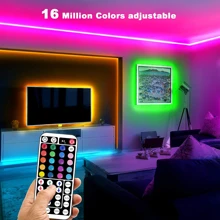 NBBUFF RGB LED Strip Lights,Night Light With 44key Remote Control, Can Adjust Color And Brightness, The Length Can Be Cut, Very Easy To Install, Suitable For Home Interior Decoration, Festival Atmosphere Light, Party Atmosphere Light Room Decor - New Controller - View 7