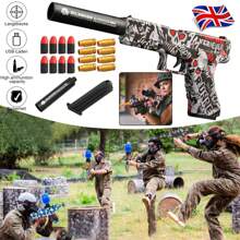 1x Toy G-LOCK Gun - With (10+8) Soft Foam Bullets - Fast & FREE Shipping - Multicolor - View 3