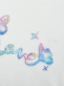 Annil Children's Clothing For Girls CuHK Children Crew-Neck Short-Sleeved Sweater T-Shirt Summer