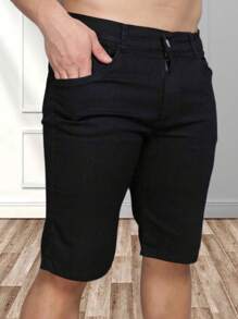 Wholesale Men's Bermuda Jeans Lycra Elastane - 黑色 - 查看 7