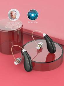2pcs RIKYA Rechargeable Hearing Aid Headphones, USB Charging, Up To 36V, 30mAh Battery, Barrier-Free Communication. Skin/Black/White Is Available In Three Colors.
